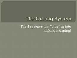 The Cueing System - Lauren Riemenschneider