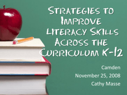 Strategies to Improve Literacy Skills Across the