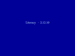 Literacy - 2.12.10