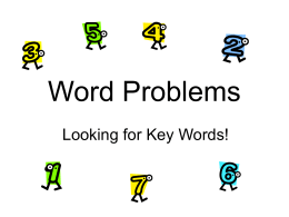 Word Problems - Home - E.J. Hayes Elementary School