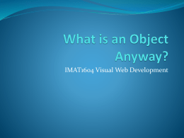 What is an Object Anyway?