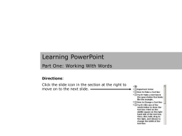 Learning PowerPoint: Using Words