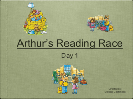 Arthur`s Reading Race