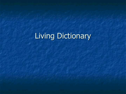 Living Dictionary