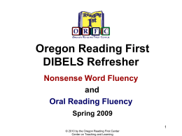 3 - Oregon Reading First Center