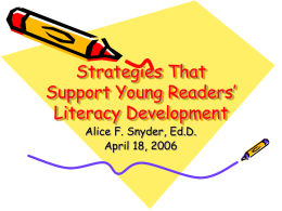 Strategies That Support Young Readers` Literacy Development