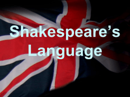 Shakespeare`s Language