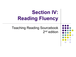 Fluency - Sourcebook Companion Website