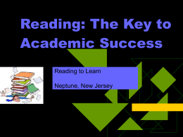 Reading: The Key to Academic Success