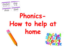 Phonics presentation 2015