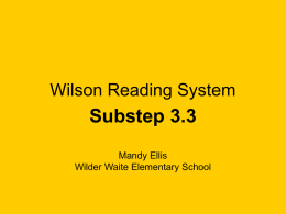 Wilson Reading System - DunlapSpecialServices