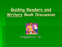 Guiding Readers and Writers Book Discussion