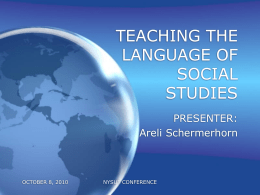 teaching the language of social studies