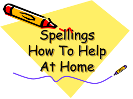 Parent workshop spelling