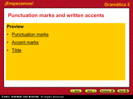 Gramática 2 Punctuation marks