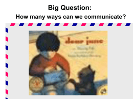 Dear Juno Powerpoint - Mrs. Wellman`s 2nd Grade Room