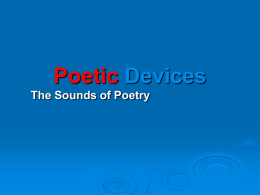 poetic devices lesson