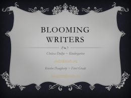 Blooming Writers Power Point