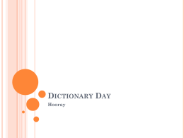 Dictionary Day