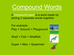 Compound Words - Primary Resources