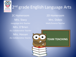 English Language Arts Information