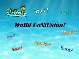 WoRd CoNfUsIon!