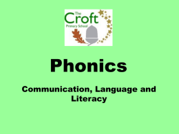 Phonics - The Croft Primary School