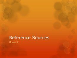 Reference Sources