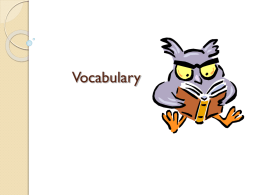 Vocabulary - WordPress.com