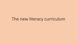 The new literacy curriculum