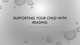 Supporting your child with reading