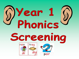 Please click here for the Year 1 Phonics Talk Presentation
