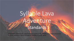 Syllable Lava Adventure