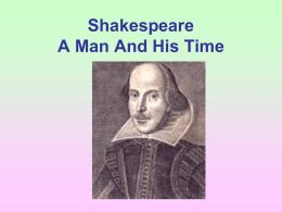 Shakespeare Life and Times Yr 7 Spring