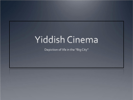 Yiddish Cinema - University of Ottawa