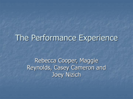 The Performance Experience - IB-English
