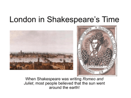 London in Shakespeare`s Time
