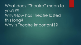 Who*s Who in the Theatre?