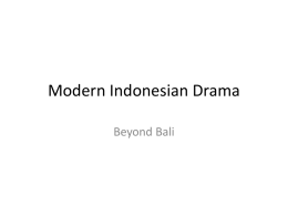 Modern Indonesian Drama - East