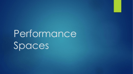 Performance Spaces