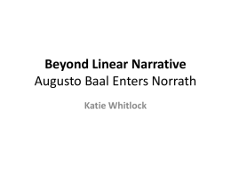 Beyond Linear Narrative Augusto Baal Enters Norrath