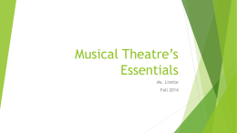 Musical Theatre`s Essentials 20141016