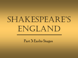 "Shakespeare`s England" PowerPoint 3