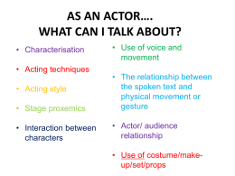 AS AN ACTOR*. WHAT CAN I TALK ABOUT?