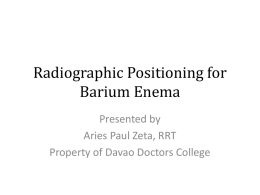 barium enema position