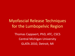 Myofascial Release Techniques for the Lumbopelvic Region