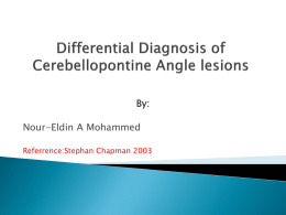 Differential Diagnosis of Cerebellopontine Angle lesions