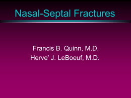 Nasal-Septal Fractures - University of Texas Medical Branch