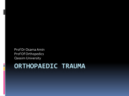 Orthopaedic trauma - Home - Qassim College of Medicine