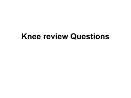 Knee review Questions